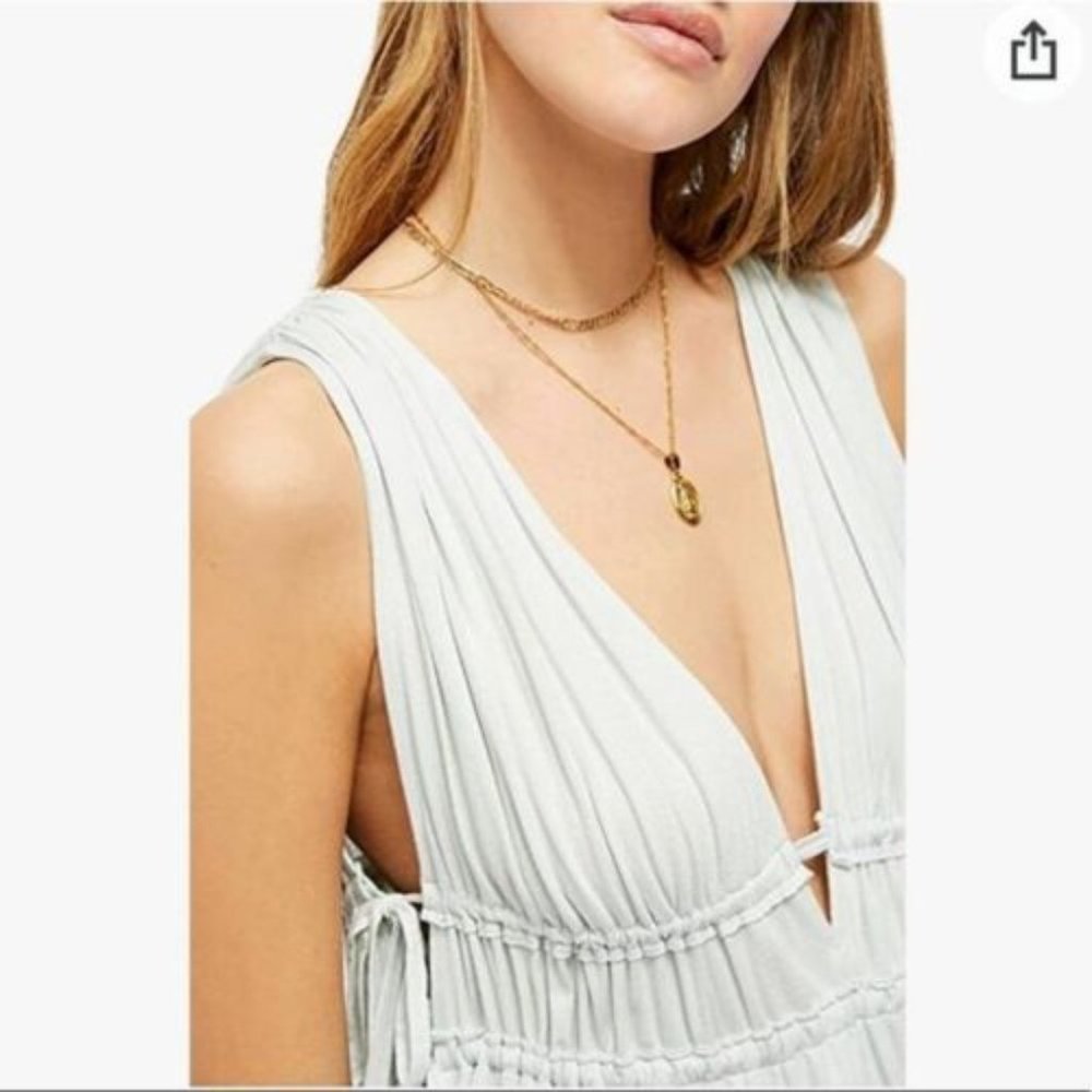 𝅺free People Women's Aries Tank Mineral Sea (X-Small) - Picture 4 of 7